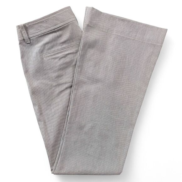 Ann Taylor LOFT Sz 6 Original Flare Pants Gray Pinstripe Cotton Blend Trousers - Picture 11 of 11